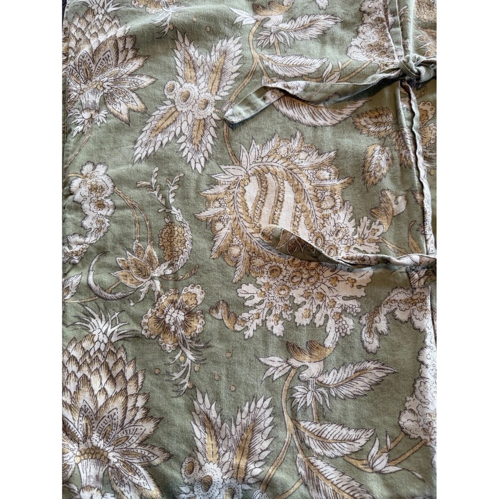 Pottery Barn Margaret Floral Quilted Standard Pillow Sham 1 PC Sage Green Ties